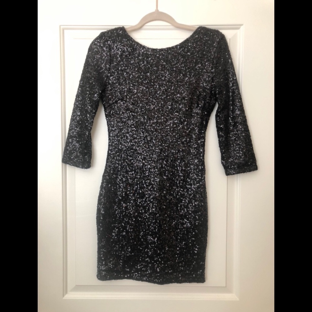 Black Sequin Dress